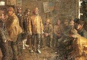 Michael Ancher i kobmandens bod en vinterdag, nar der ikke fiskes Germany oil painting artist